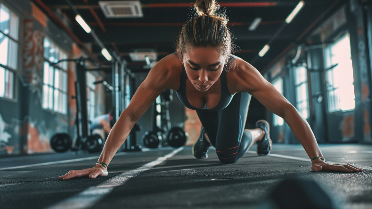 Людина займається спортом